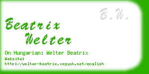 beatrix welter business card